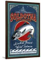 Soldotna, Alaska - Salmon-Lantern Press-Framed Art Print