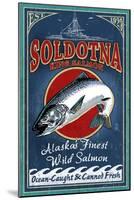Soldotna, Alaska - Salmon-Lantern Press-Mounted Art Print