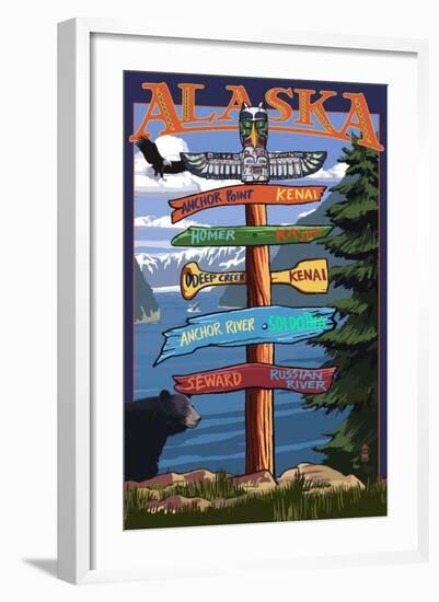 Soldotna, Alaska - Sign Destinations-Lantern Press-Framed Art Print