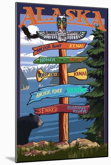 Soldotna, Alaska - Sign Destinations-Lantern Press-Mounted Art Print