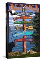 Soldotna, Alaska - Sign Destinations-Lantern Press-Stretched Canvas