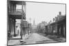 Sole Pedestrian in New Orleans's Street-Jackson-Mounted Art Print