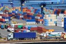 White Truck Transport Container in Port-soleg_1974-Photographic Print