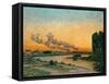Soleil couchant a Ivry-sunset at Ivry, 1874 Canvas, 65 x 81 cm R. F.1951-34.-Jean-Baptiste-Armand Guillaumin-Framed Stretched Canvas
