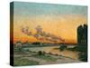 Soleil couchant a Ivry-sunset at Ivry, 1874 Canvas, 65 x 81 cm R. F.1951-34.-Jean-Baptiste-Armand Guillaumin-Stretched Canvas