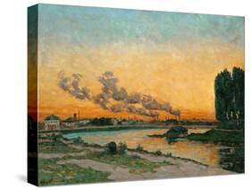 Soleil couchant a Ivry-sunset at Ivry, 1874 Canvas, 65 x 81 cm R. F.1951-34.-Jean-Baptiste-Armand Guillaumin-Stretched Canvas