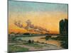 Soleil couchant a Ivry-sunset at Ivry, 1874 Canvas, 65 x 81 cm R. F.1951-34.-Jean-Baptiste-Armand Guillaumin-Mounted Giclee Print