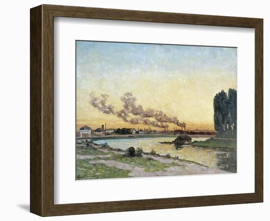 Soleil couchant à Ivry-Armand Guillaumin-Framed Giclee Print