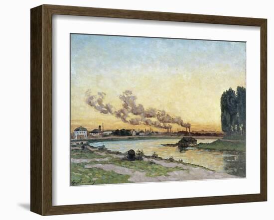 Soleil couchant à Ivry-Armand Guillaumin-Framed Giclee Print