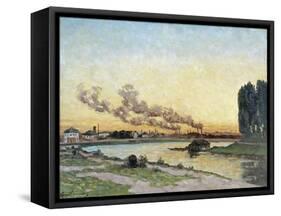 Soleil couchant à Ivry-Armand Guillaumin-Framed Stretched Canvas