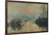 Soleil couchant à Lavacourt, effet d'hiver-Claude Monet-Framed Giclee Print