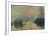 Soleil couchant à Lavacourt, effet d'hiver-Claude Monet-Framed Giclee Print