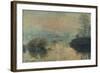 Soleil couchant à Lavacourt, effet d'hiver-Claude Monet-Framed Giclee Print