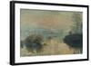 Soleil couchant à Lavacourt, effet d'hiver-Claude Monet-Framed Giclee Print