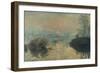 Soleil couchant à Lavacourt, effet d'hiver-Claude Monet-Framed Giclee Print