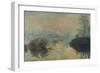 Soleil couchant à Lavacourt, effet d'hiver-Claude Monet-Framed Giclee Print