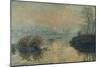Soleil couchant à Lavacourt, effet d'hiver-Claude Monet-Mounted Giclee Print