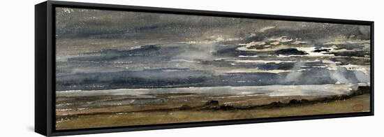 Soleil couchant, soir d''orage-Paul Huet-Framed Stretched Canvas