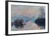 Soleil couchant sur la Seine à Lavacourt, effet d'hiver-Claude Monet-Framed Giclee Print