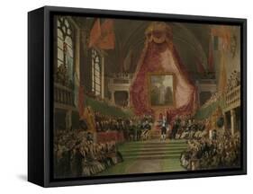 Solemn Inauguration of University of Ghent by the Prince of Orange in the Throne Room-Mattheus Ignatius van Bree-Framed Stretched Canvas