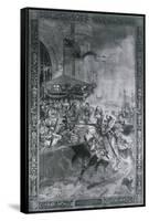 Solemn Joust on London Bridge, Late 15th Century-Richard Beavis-Framed Stretched Canvas