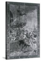 Solemn Joust on London Bridge, Late 15th Century-Richard Beavis-Stretched Canvas