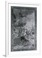 Solemn Joust on London Bridge, Late 15th Century-Richard Beavis-Framed Giclee Print