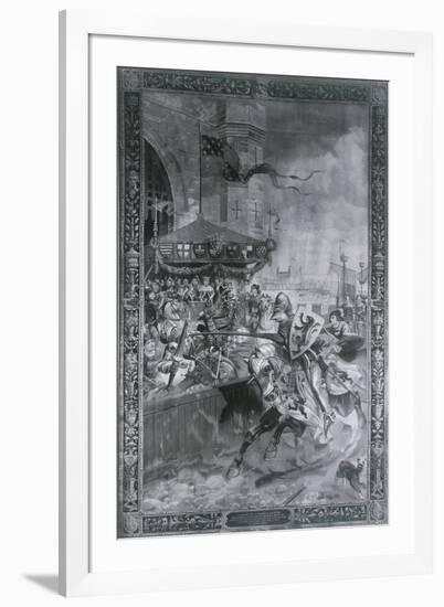 Solemn Joust on London Bridge, Late 15th Century-Richard Beavis-Framed Giclee Print