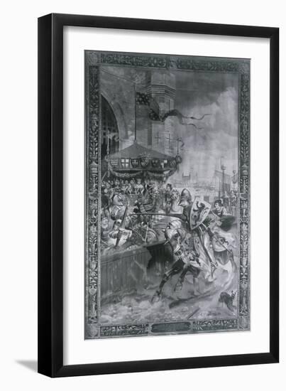 Solemn Joust on London Bridge, Late 15th Century-Richard Beavis-Framed Giclee Print