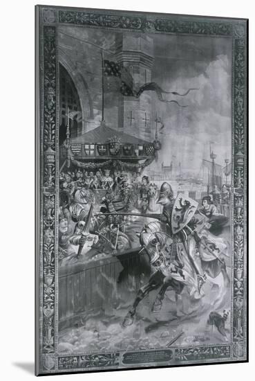 Solemn Joust on London Bridge, Late 15th Century-Richard Beavis-Mounted Giclee Print