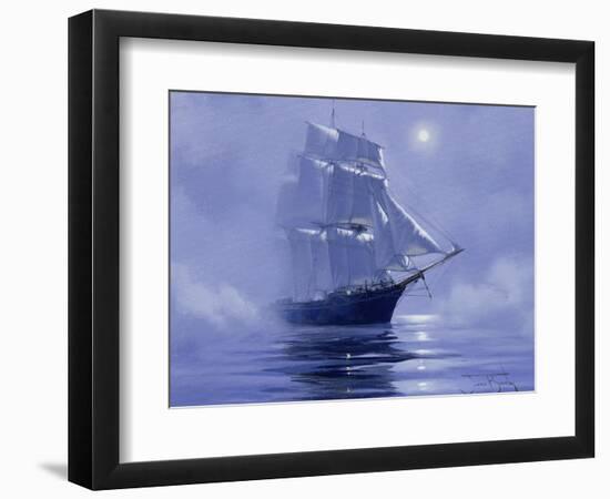 Solent'- Out of the Nightmist, 2009-James Brereton-Framed Giclee Print