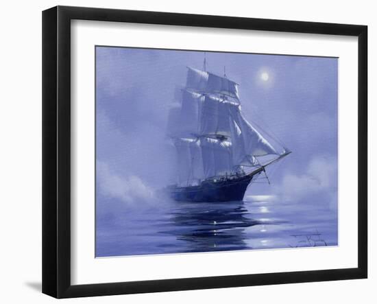 Solent'- Out of the Nightmist, 2009-James Brereton-Framed Giclee Print