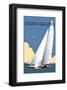 Solent Sailing - Dave Thompson Contemporary Travel Print-Dave Thompson-Framed Giclee Print