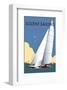 Solent Sailing - Dave Thompson Contemporary Travel Print-Dave Thompson-Framed Giclee Print