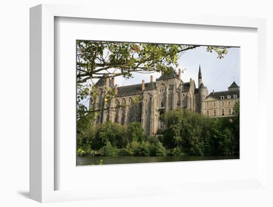 Solesmes Benedictine Abbey overlooking the Sarthe River, Solesmes, Sarthe, France-Godong-Framed Photographic Print