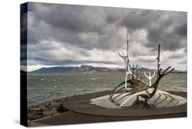 Solfar (Sun Voyager) Sculpture by Jon Gunnar Arnason in Reykjavik, Iceland, Polar Regions-Michael Snell-Stretched Canvas