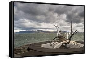 Solfar (Sun Voyager) Sculpture by Jon Gunnar Arnason in Reykjavik, Iceland, Polar Regions-Michael Snell-Framed Stretched Canvas