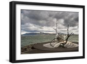 Solfar (Sun Voyager) Sculpture by Jon Gunnar Arnason in Reykjavik, Iceland, Polar Regions-Michael Snell-Framed Photographic Print