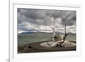 Solfar (Sun Voyager) Sculpture by Jon Gunnar Arnason in Reykjavik, Iceland, Polar Regions-Michael Snell-Framed Photographic Print