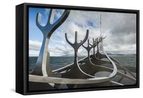 Solfar (Sun Voyager) Sculpture by Jon Gunnar Arnason in Reykjavik, Iceland, Polar Regions-Michael Snell-Framed Stretched Canvas