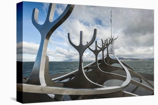 Solfar (Sun Voyager) Sculpture by Jon Gunnar Arnason in Reykjavik, Iceland, Polar Regions-Michael Snell-Stretched Canvas