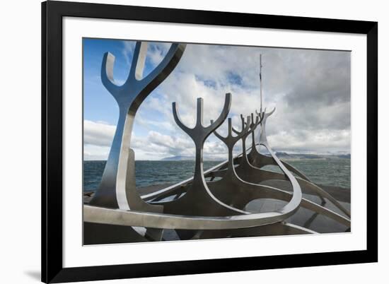 Solfar (Sun Voyager) Sculpture by Jon Gunnar Arnason in Reykjavik, Iceland, Polar Regions-Michael Snell-Framed Photographic Print