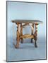 Solid Walnut Table with Lyre-Shaped Legs, Italy, 16th-17th Century, Detail-null-Mounted Giclee Print