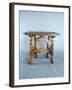 Solid Walnut Table with Lyre-Shaped Legs, Italy, 16th-17th Century, Detail-null-Framed Giclee Print