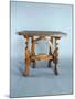 Solid Walnut Table with Lyre-Shaped Legs, Italy, 16th-17th Century, Detail-null-Mounted Giclee Print