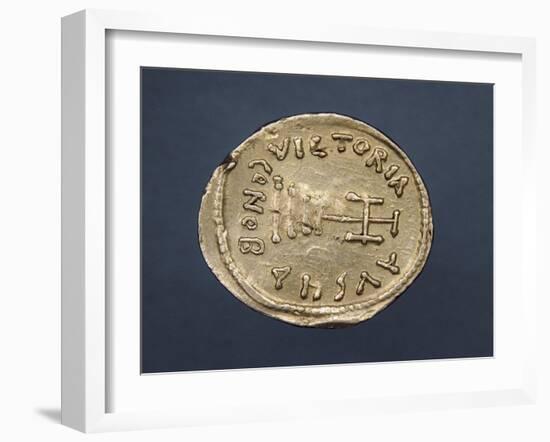 Solidus of Emperor Heraclius I, Verso, Byzantine Coins, 7th Century-null-Framed Giclee Print