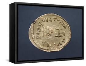 Solidus of Emperor Heraclius I, Verso, Byzantine Coins, 7th Century-null-Framed Stretched Canvas