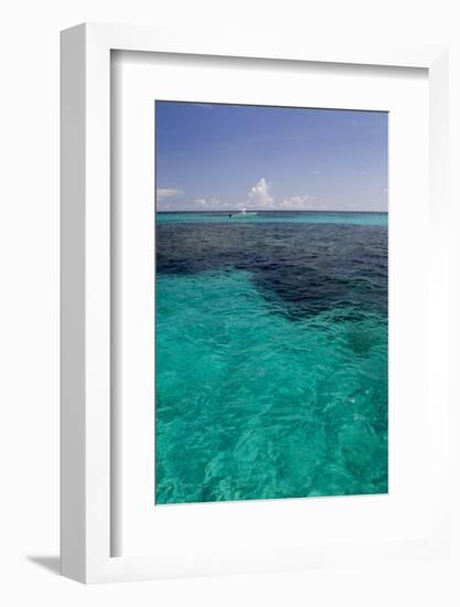 Solitary Boat on a Big Ocean.-Stephen Frink-Framed Photographic Print