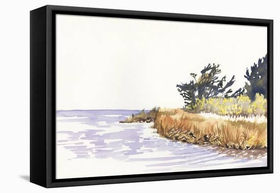 Solitary Coastline III-Dianne Miller-Framed Stretched Canvas