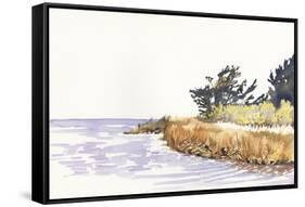 Solitary Coastline III-Dianne Miller-Framed Stretched Canvas